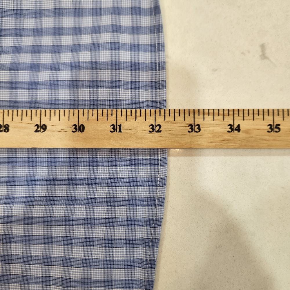 NWOT ETON Button Up Shirt 18 46 Contemporary Blue Check Gingham 100% Cotton - Picture 13 of 13